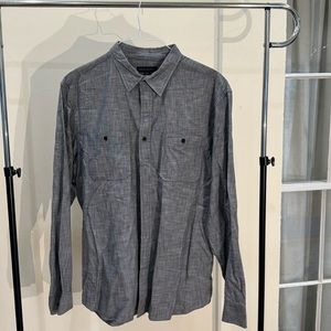 Banana Republic Grey Linen Dress Shirt